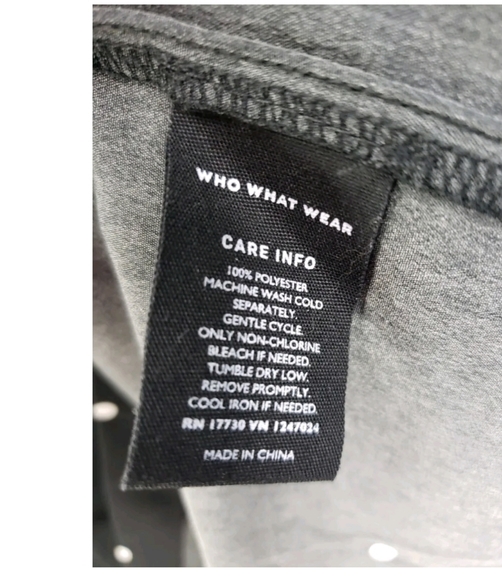 Who What Wear Shirt Dress Polka Dot Large Black White Oversized Long Sleeve - Picture 8 of 14